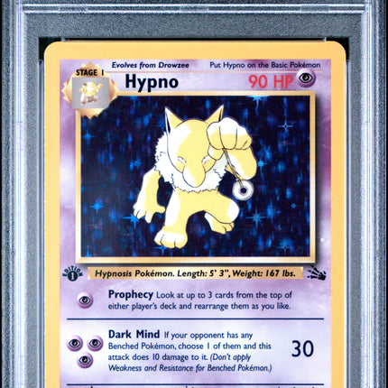 Hypno-Holo 1999 Pokemon Fossil #8 1st Edition PSA 8