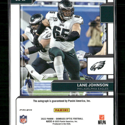 Lane Johnson 2022 Donruss Optic #SS-LJ Signature Series Holo