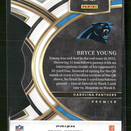 Bryce Young 2023 Panini Select #167 Green Prizms Die Cuts