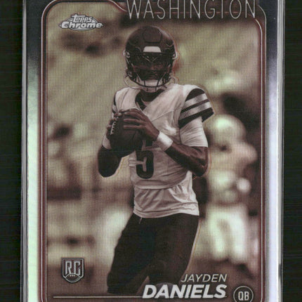 Jayden Daniels 2024 Topps Chrome #201 Sepia Refractor