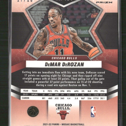 DeMar DeRozan 2021-22 Panini Mosaic #164 Purple