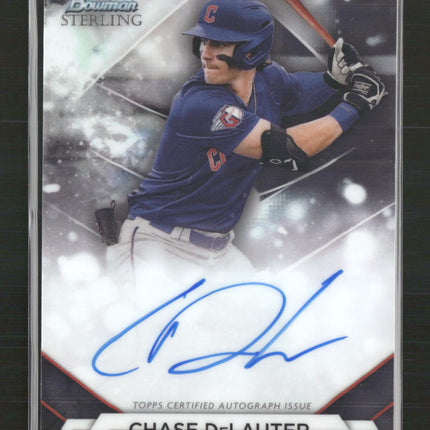 Chase DeLauter 2023 Bowman Sterling #PA-CD Prospect Autographs