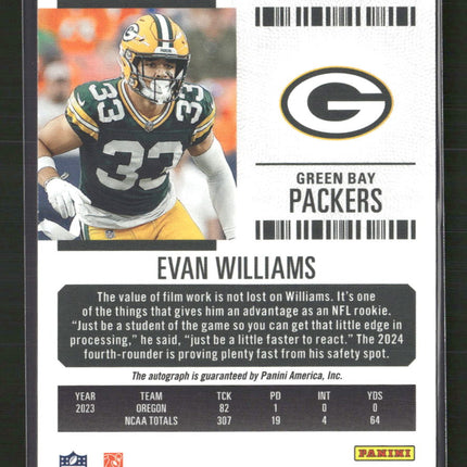 Evan Williams 2024 Panini Contenders #241