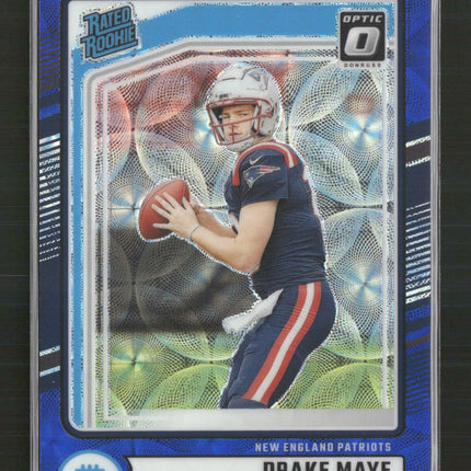 Drake Maye 2024 Donruss #379 Blue