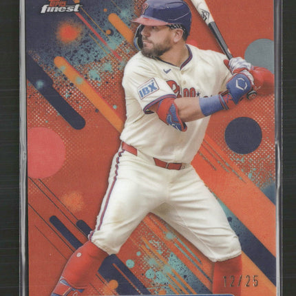 2025 Topps Finest Kyle Schwarber Orange /25
