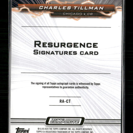 Charles Tillman 2023 Topps Composite #RA-CT Resurgence Signatures #/25