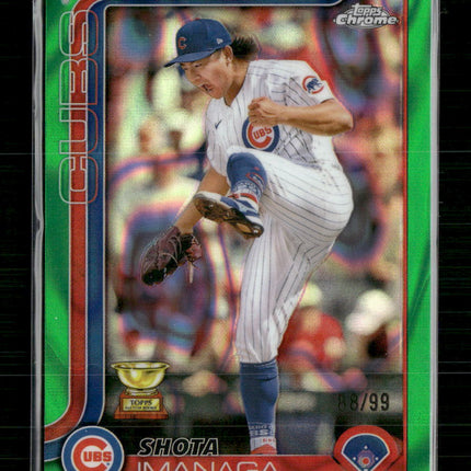 Shota Imanaga 2025 Topps Chrome - Green Lava Refractors #149 #/99