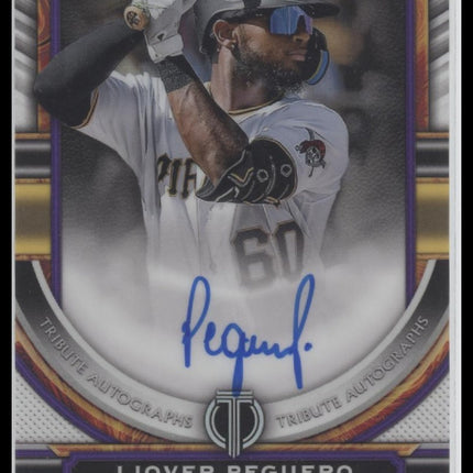 Liover Peguero 2023 Topps Tribute #TA-LP Tribute Autographs Purple #/50