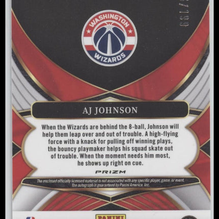 AJ Johnson 2024-25 Panini Select #RJA-AJJ Rookie Jersey Autographs #/199