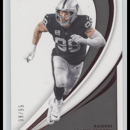 Maxx Crosby 2024 Panini Immaculate Collection #15 Red #/65