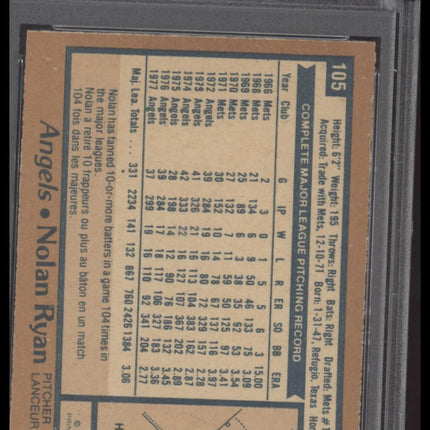 Nolan Ryan 1978 O-Pee-Chee #105 PSA 8