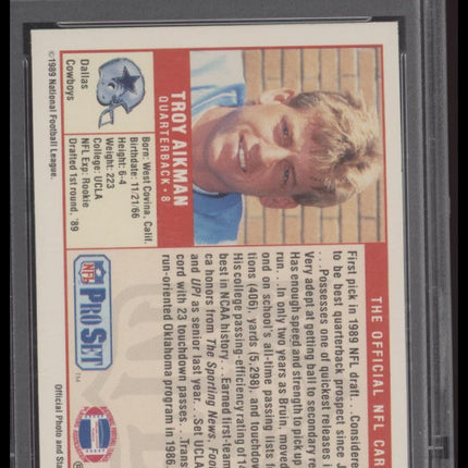 Troy Aikman 1989 Pro Set #490 PSA 9