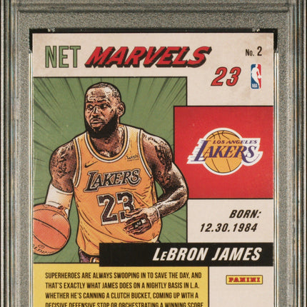 Lebron James 2021 Panini Donruss Net Marvels #2 Net Marvels PSA 10