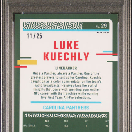 Luke Kuechly 2023 Panini Donruss Optic #29 Black Pandora PSA 9