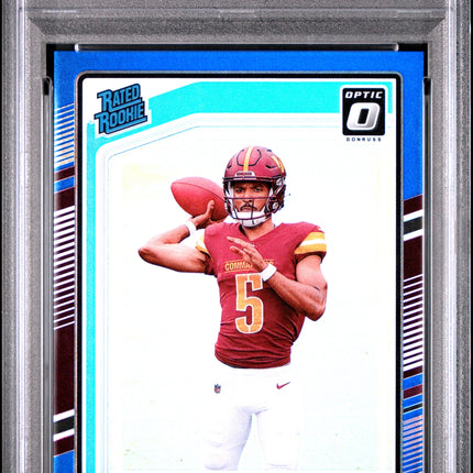 Jayden Daniels 2024 Panini Donruss Optic #248 Blue PSA 9