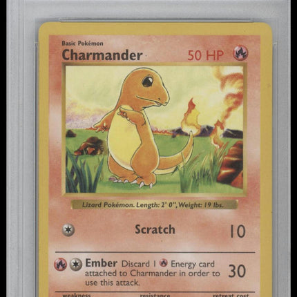 Charmander 1999 Pokemon Game #46 Shadowless PSA 7