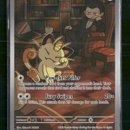 Team Rocket's Meowth SV10: Destined Rivals #203/182