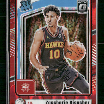 Zaccharie Risacher 2024-25 Donruss Optic #268 Red Seismic #/149