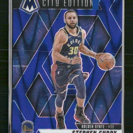 Stephen Curry 2024-25 Panini Mosaic #272 Blue Seismic Mosaic #/149