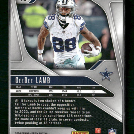 CeeDee Lamb 2024 Panini Prizm #75 Green
