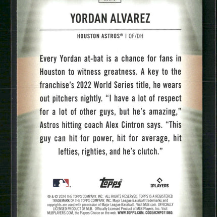 Yordan Alvarez 2024 Topps #HFA-3 Home Field Advantage
