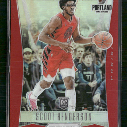 Scoot Henderson 2023-24 Panini Prizm Deca #213 Prizms Red #/199