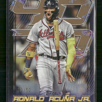 Ronald Acuña Jr. 2024 Topps #RAJ-15 40/70 Gold #/50