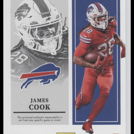 James Cook 2022 Panini Encased #RTM-16 Rookie Triple Memorabilia #/99