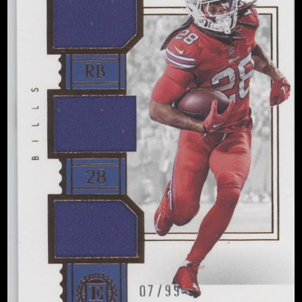 James Cook 2022 Panini Encased #RTM-16 Rookie Triple Memorabilia #/99