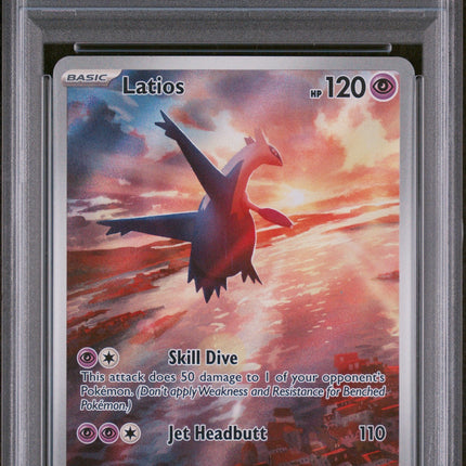 Latios 2024 Pokemon Ssp En-Surging Sparks #203 Illustration Rare PSA 9