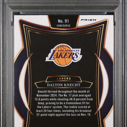 Dalton Knecht 2024 Panini Select #91 Silver Prizm PSA 10