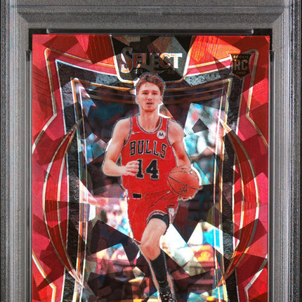 Matas Buzelis 2024 Panini Select #70 Red Cracked Ice PSA 9
