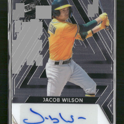 Jacob Wilson 2024 Leaf Electrum #BA-JW1 Base Autographs Blue #/199