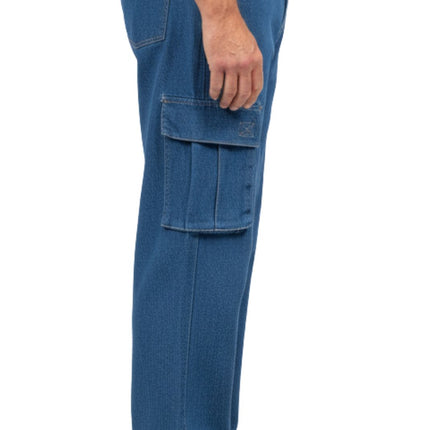 Men’s Double Cargo Pocket Pull-On Jeans – Rugged Cargo Pants in Cotton Blend Fabric