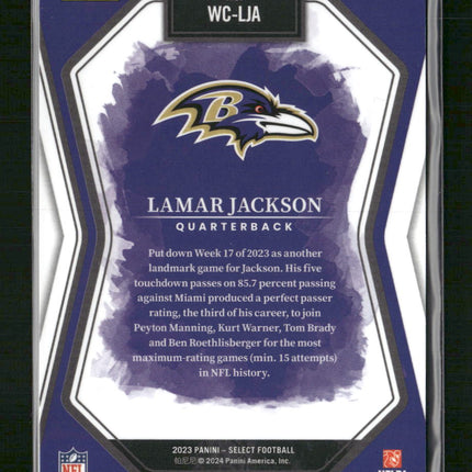 Lamar Jackson 2023 Panini Select #WC-LJA