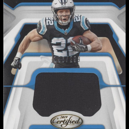 Christian McCaffrey 2019 Panini Certified #SU-CM Superb Swatches #/299