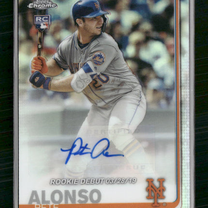 Pete Alonso 2019 Topps Chrome Update #RDA-PA Autographs