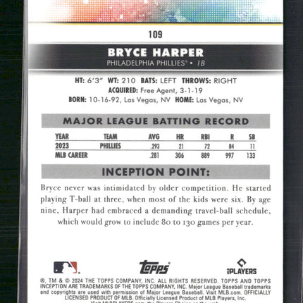 Bryce Harper 2024 Topps Inception #109