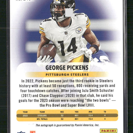 George Pickens 2023 Panini Prestige #246 Xtra Points Signatures Premium