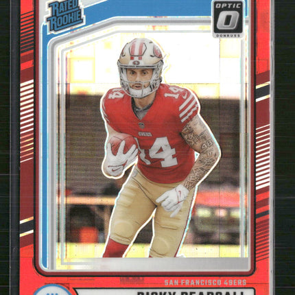 Ricky Pearsall 2024 Donruss #318 Optic Rated Rookies Preview Red Pandora