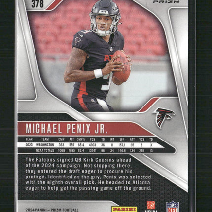 Michael Penix Jr. 2024 Panini Prizm #378 Silver