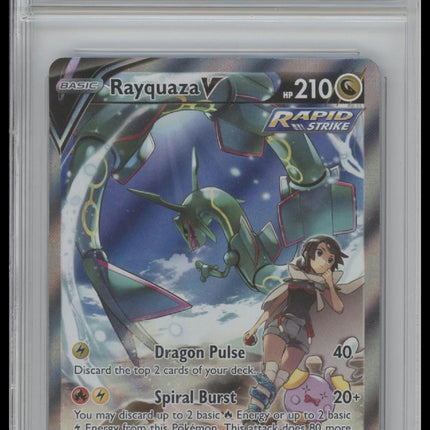 Rayquaza V (Alternate Full Art) SWSH07: Evolving Skies #194/203 Graded AGS 9