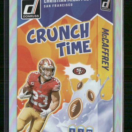 Donruss #CRU-CMC Christian McCaffrey Crunch Time Case Hit