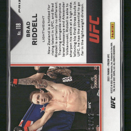 Brad Riddell 2021 Panini Prizm UFC #118 Pink Pulsar Prizms #/42
