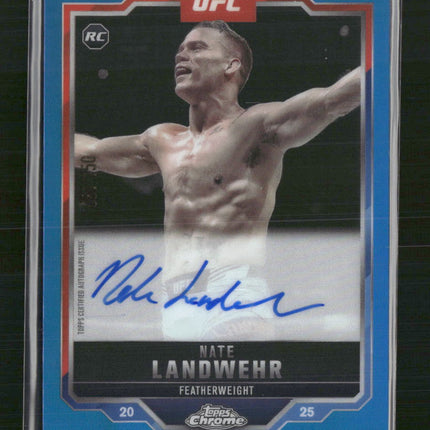 Nate Landwehr 2025 Topps UFC #CRA-NL Chrome Rookie Autographs /150