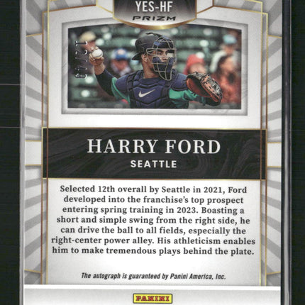 Harry Ford 2023 Panini #YES-HF Youth Explosion Signatures Tri-Color Prizm #/49