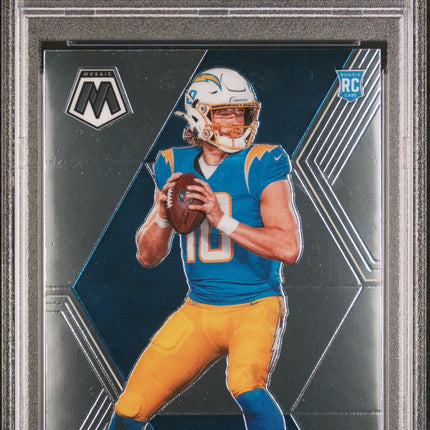 Justin Herbert 2020 Panini Mosaic #204 PSA 8