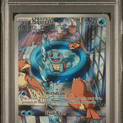 Squirtle 2024 Pokemon Scr En-Stellar Crown #148 Illustration Rare PSA 10