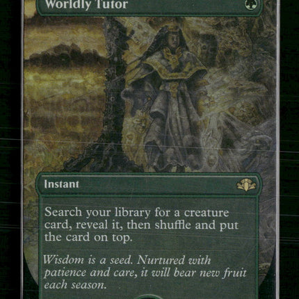 Worldly Tutor (Borderless) Dominaria Remastered #442