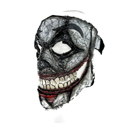 Genuine Leather Mask - GigaMyme Clown - Handmade Mime Full Face Cover for Halloween, Performance or Cosplay Costume